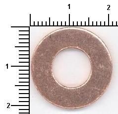 Flat Copper Sealing Washer 14x6 mm – Leak-Proof Oil Drain Gasket